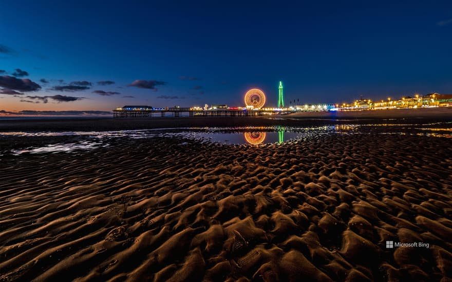 Blackpool Tower and Central Pier, Lancashire.