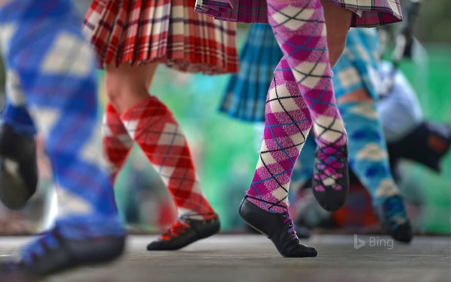 Dancers at the Braemar Gathering in Scotland