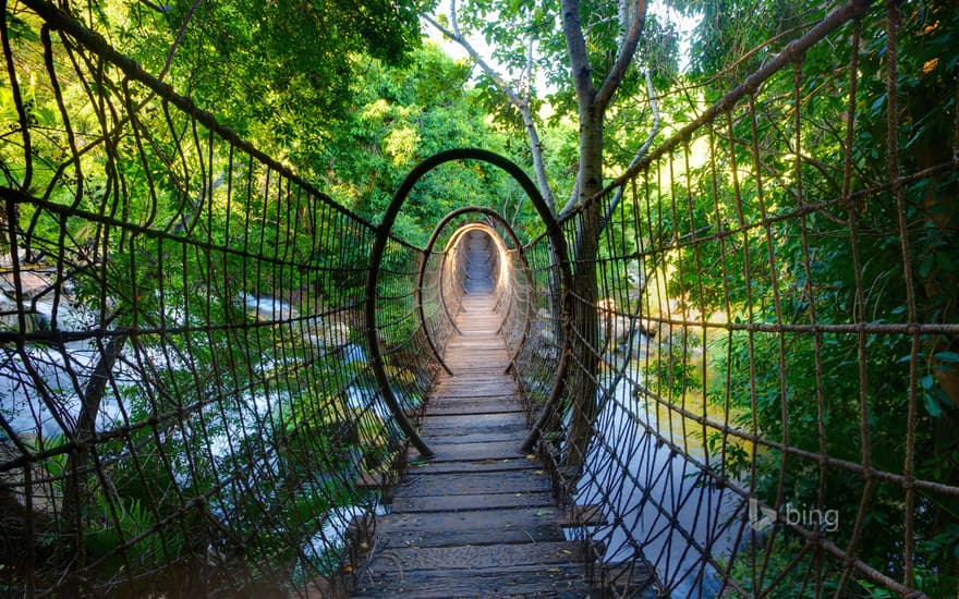 Sway bridge at The Palace of the Lost City, North West Province, South Africa