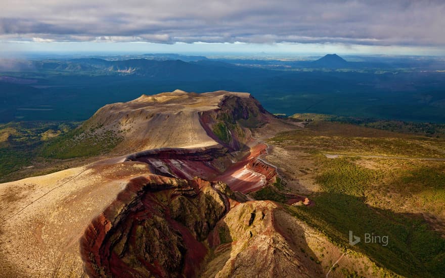 Mount Tarawera on the North Island, New Zealand