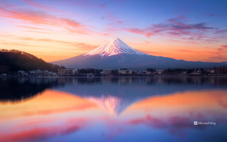 Mount Fuji, Lake Kawaguchi, Japan