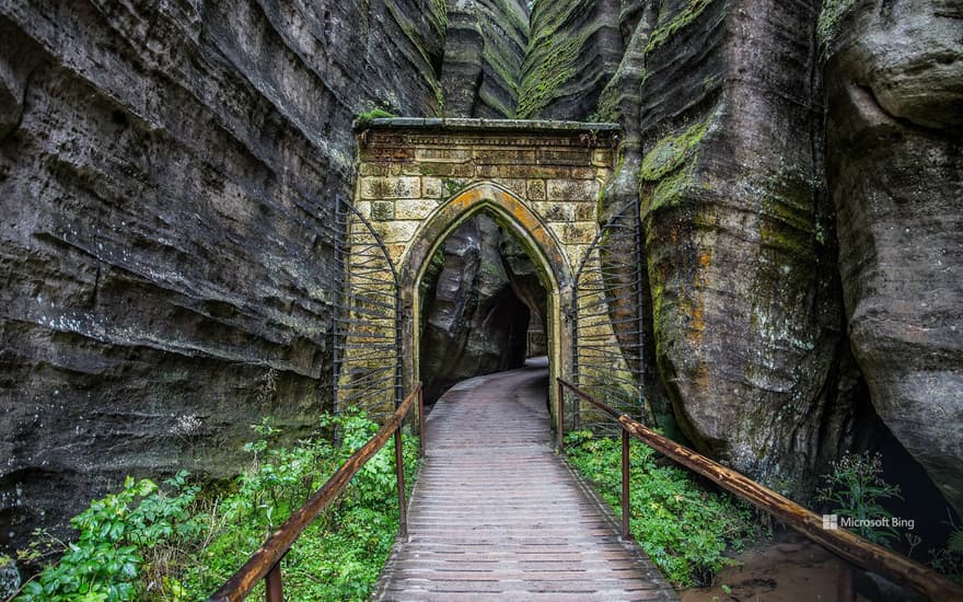 The Gothic Gate in the Adršpach-Teplice Rocks, Czechia